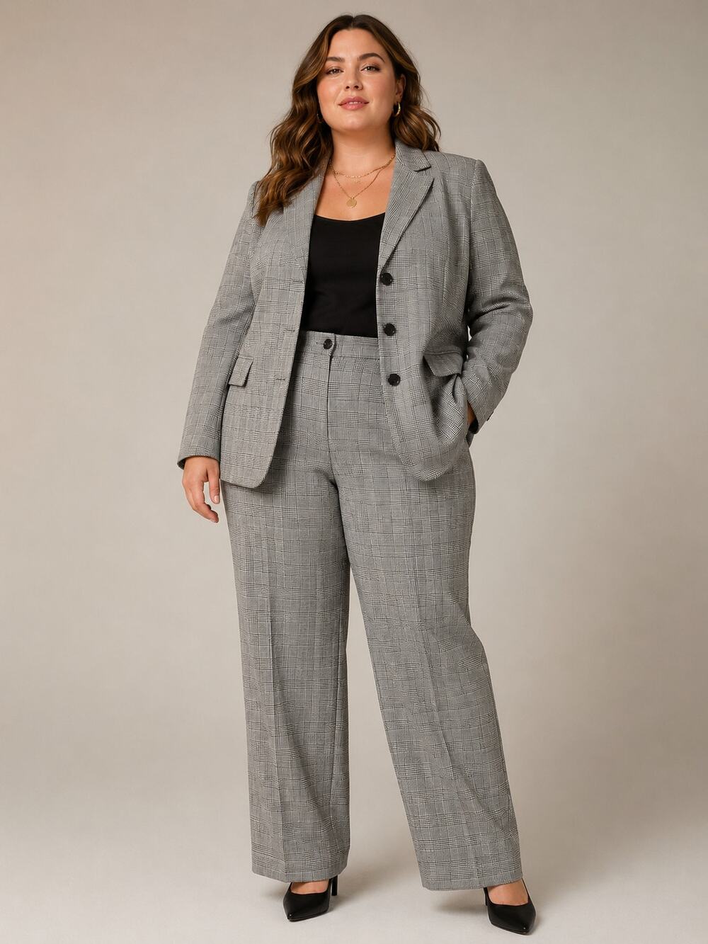 Pendleton 100% Virgin Wool Plaid Suit Size 18 Blazer & Pants